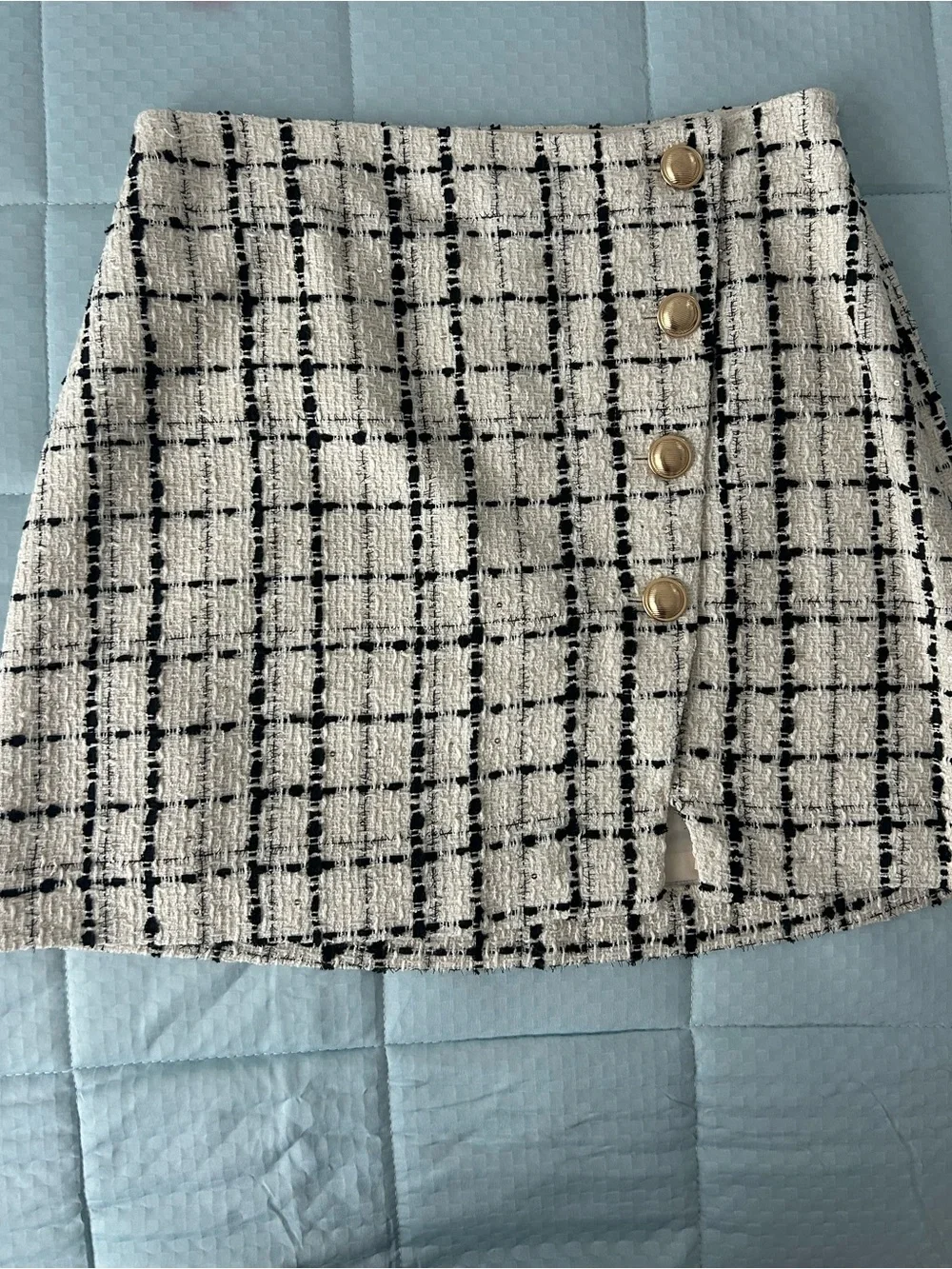 Express plaid tweed